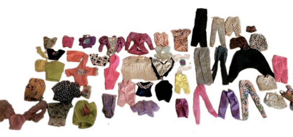 Vintage Barbie Doll Clothes Lot Approx. 50 Pieces Mixed 1980s 1990s Mattel...
